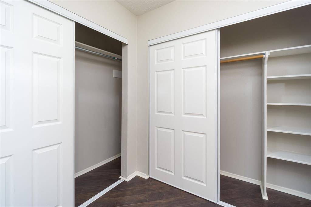 Closet space in the primary bath