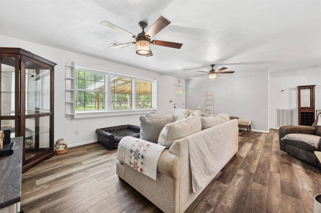 Open concept living space and kitchen.
