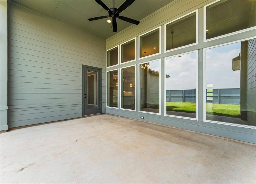 Covered Rear Patio with Fan