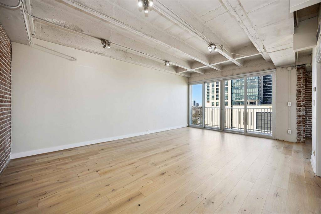 Enjoy a private balcony accessible from the living room.