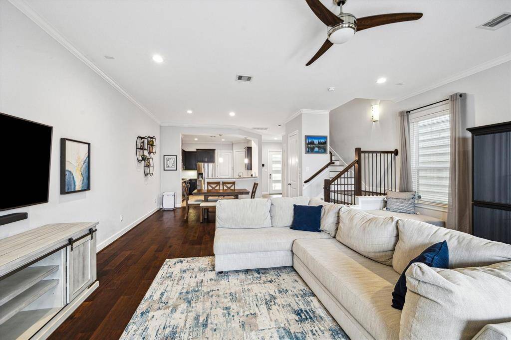 Living area, view 3. A great space and allows for numerous furniture placements. Tremendous plus for first floor living!
