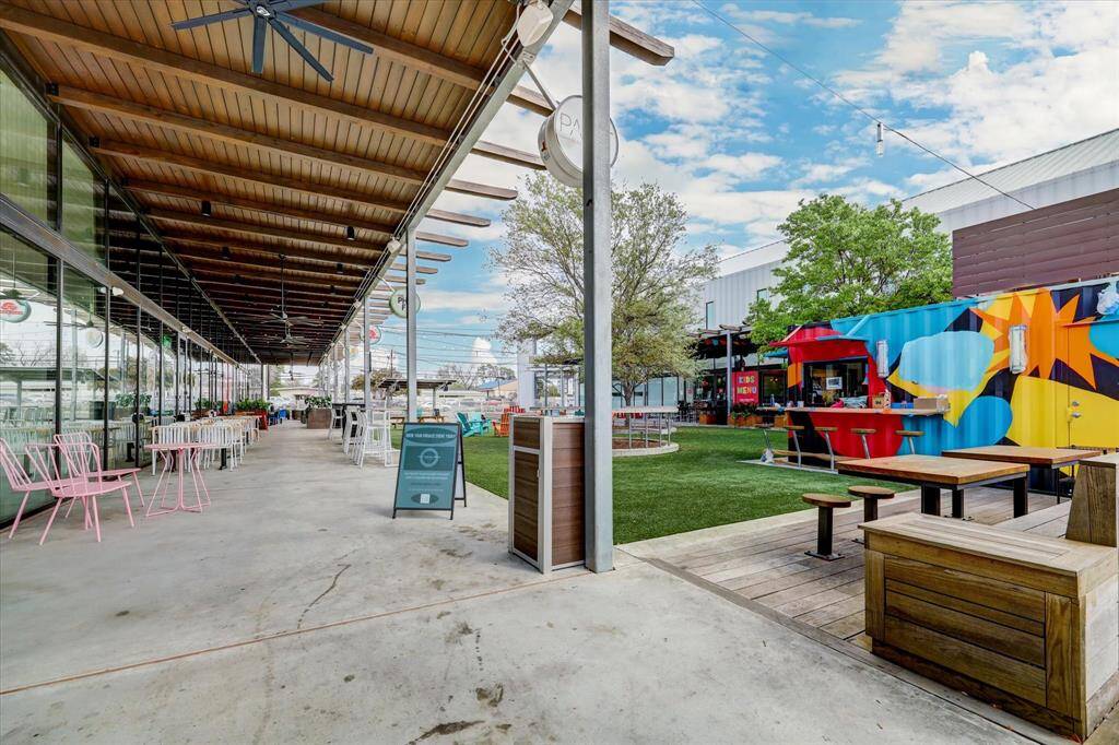 One of the most popular newer neighborhood gathering spots. Stomping Grounds, 1225 W. 34th St. Shopping, ice cream, eateries and a great spa! Centralized green space.