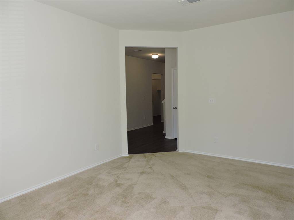 Home office view into the front hall