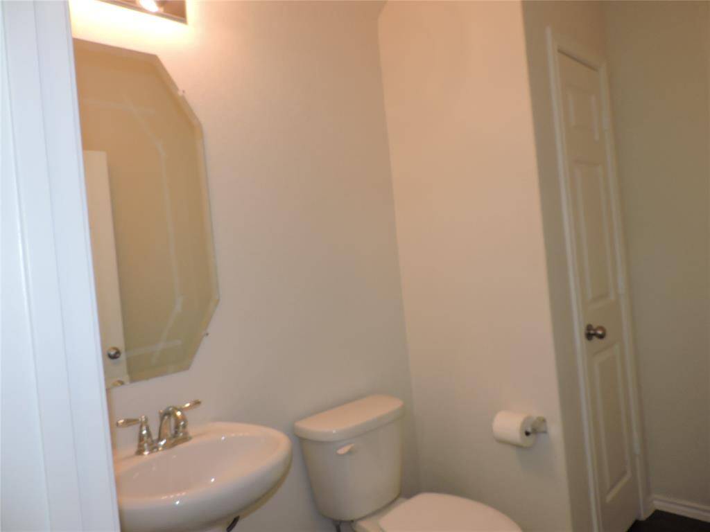 Half Bath with large storage closet