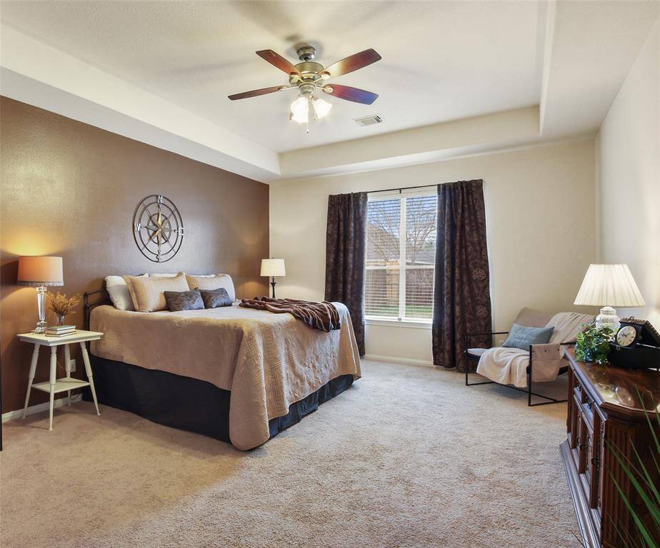 Primary bedroom offers space and privacy from the rest of the home.