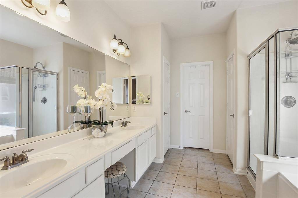 Primary bath with walk in closet.
