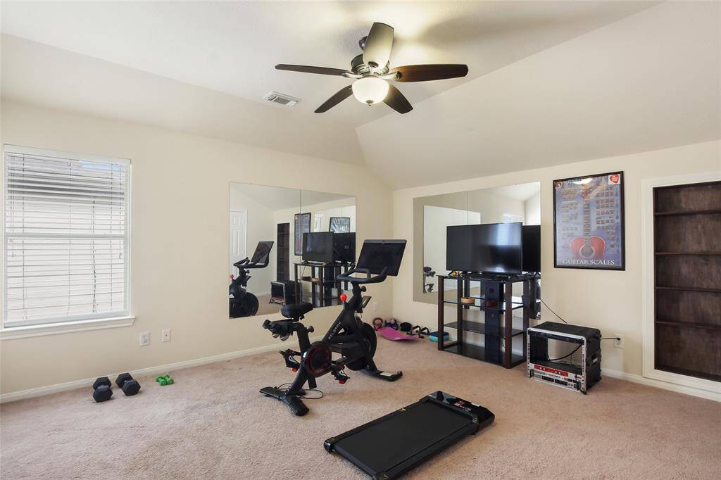 Bedroom 4 currently be used as a home gym.