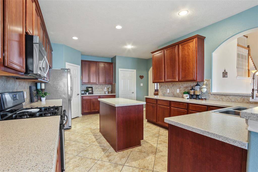 Tons of counter space and cabinets.