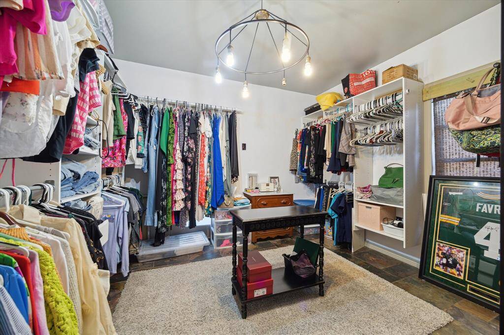 One of the two primary closets