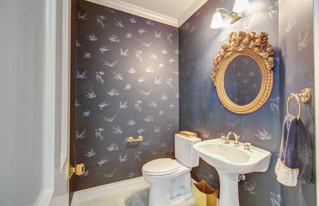 Half bath on the first floor