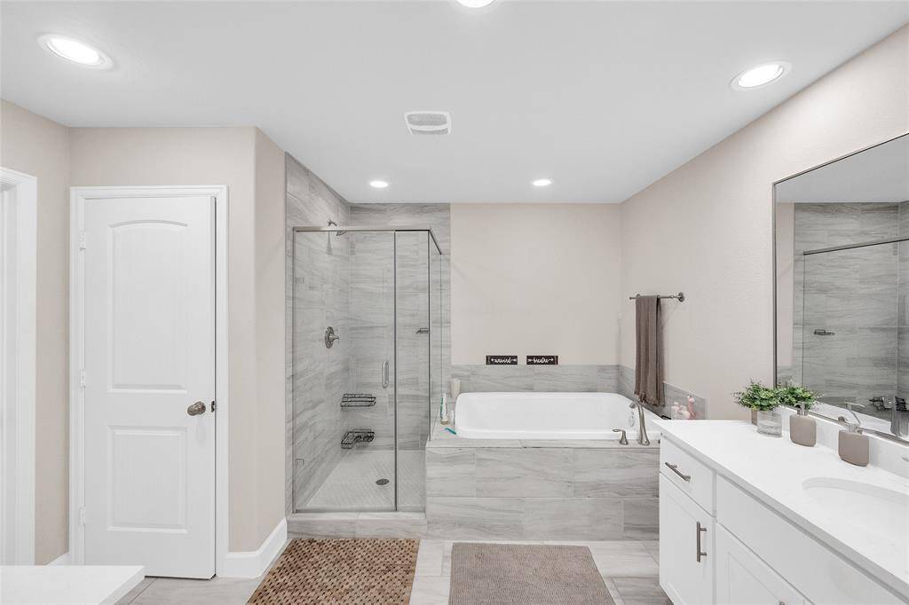 Another angle of the spa like primary bathroom.