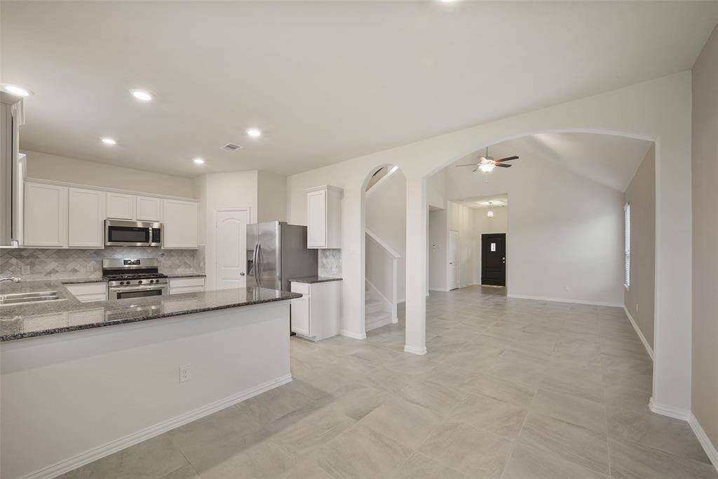 View of the family room from the breakfast area.