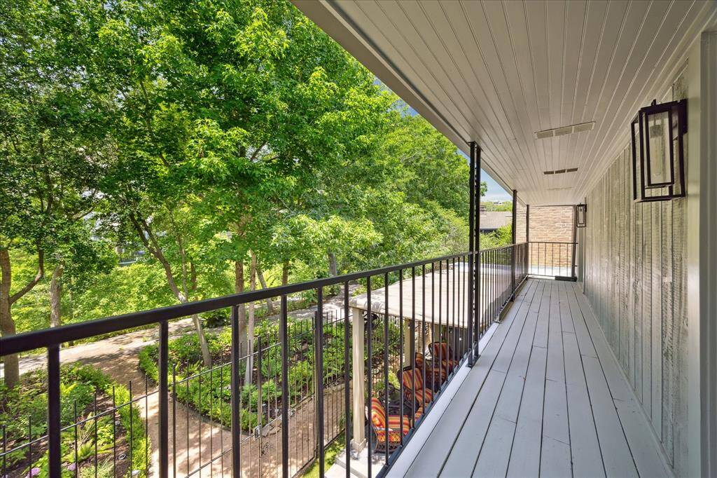 Large balcony across the second story of the back of the home...what a view!