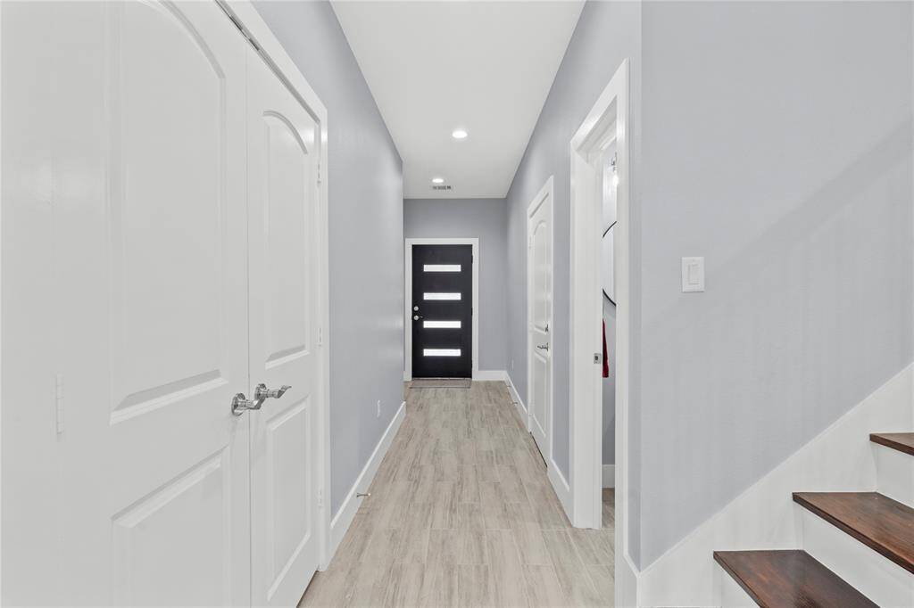 View from the kitchen to the front door