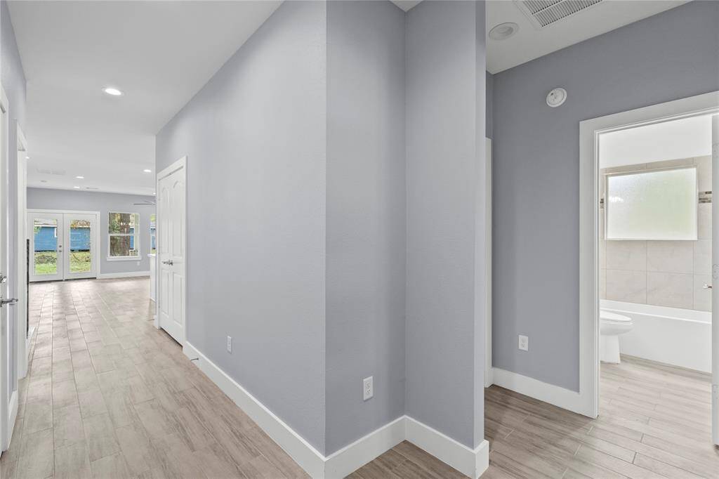 Another view of the long entryway