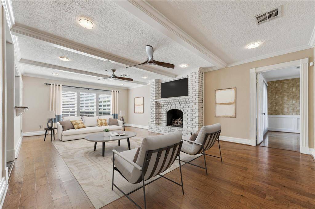*Virtually staged family room.