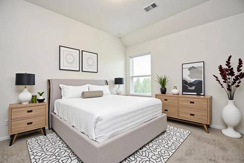 staged upstairs bedroom