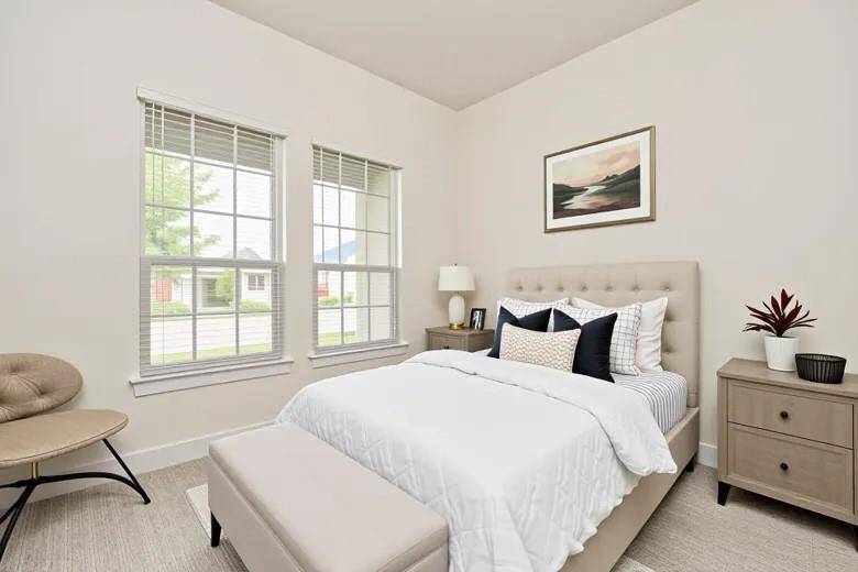 staged downstairs in-law bedroom