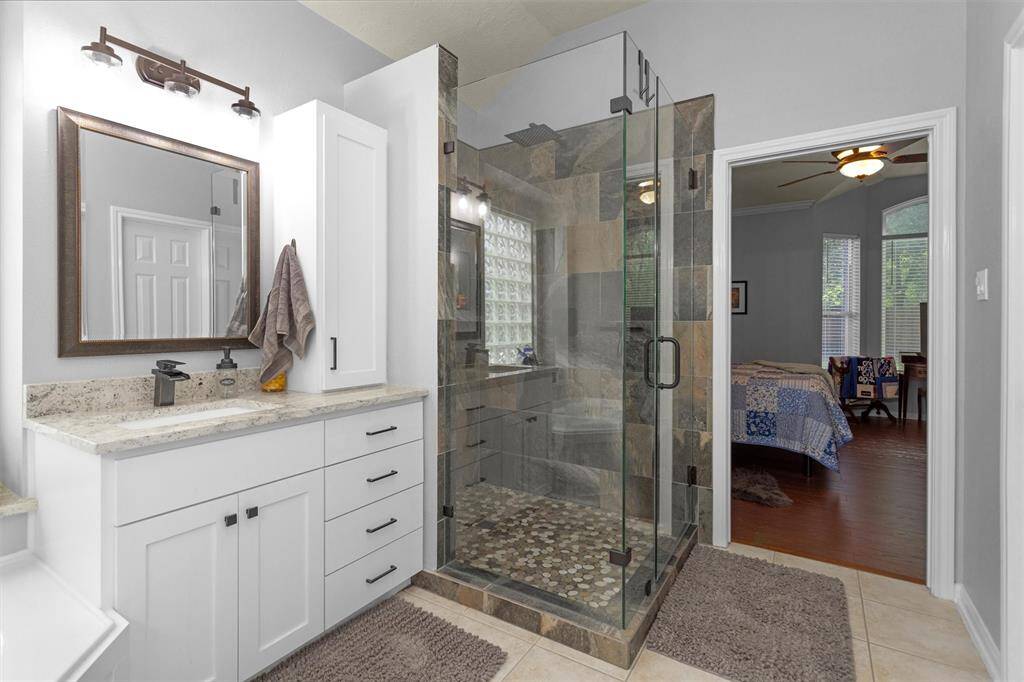 Custom shower with stunning tilework!