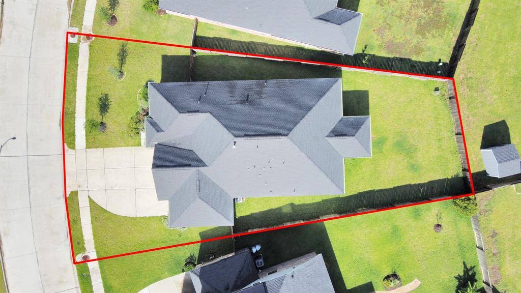 Areal view of the house and lot.
