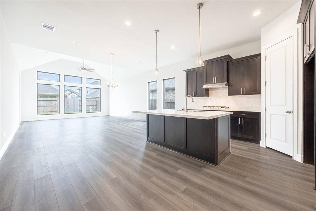 Island Kitchen with Pendant Lighting