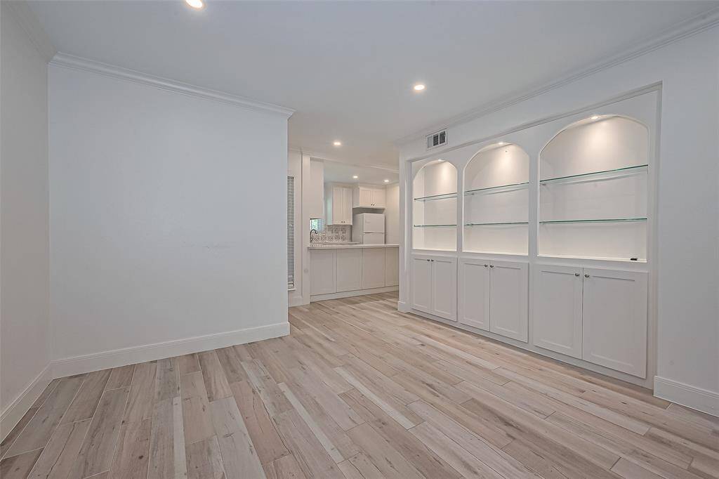 Dining area with beautiful built-ins