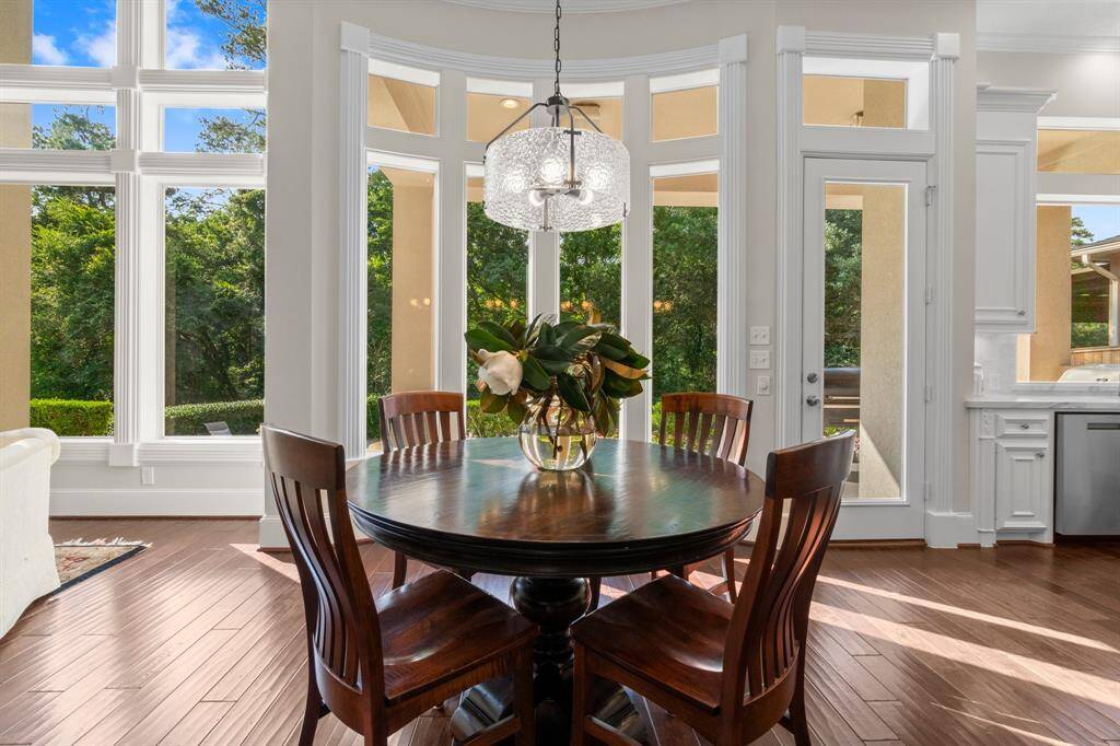 Enjoy fabulous views of the pool & private greenbelt