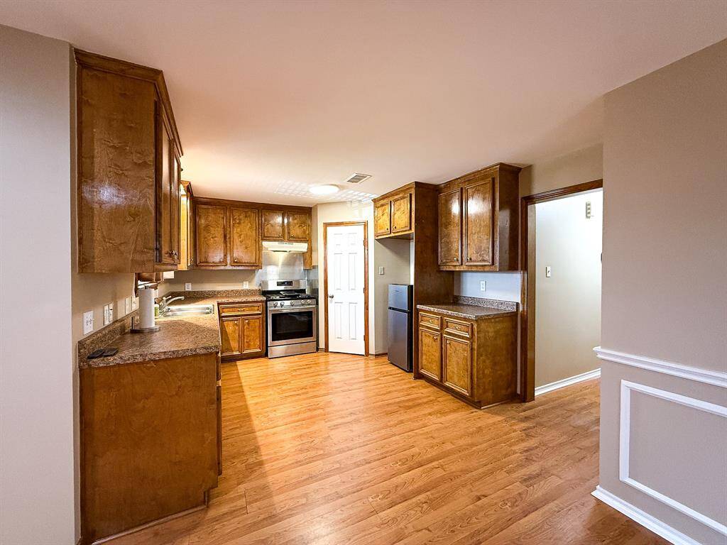 Open kitchen space.