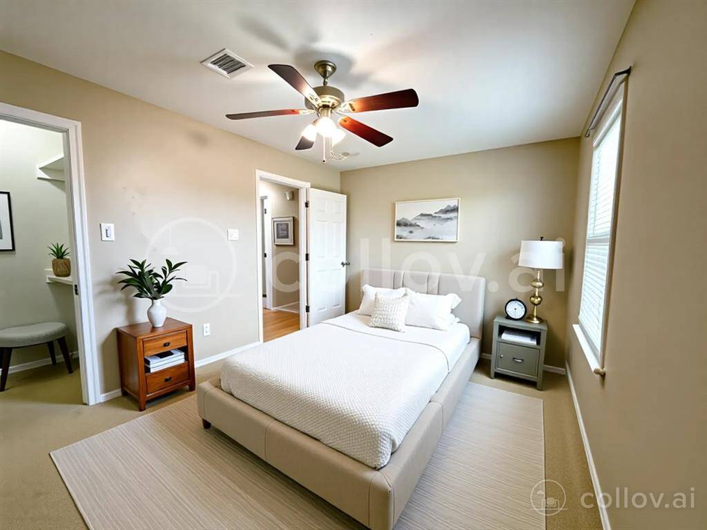 AI staged bedroom
