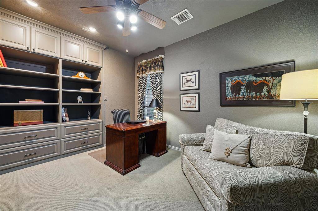Third Bedroom/second office with built in cabinets