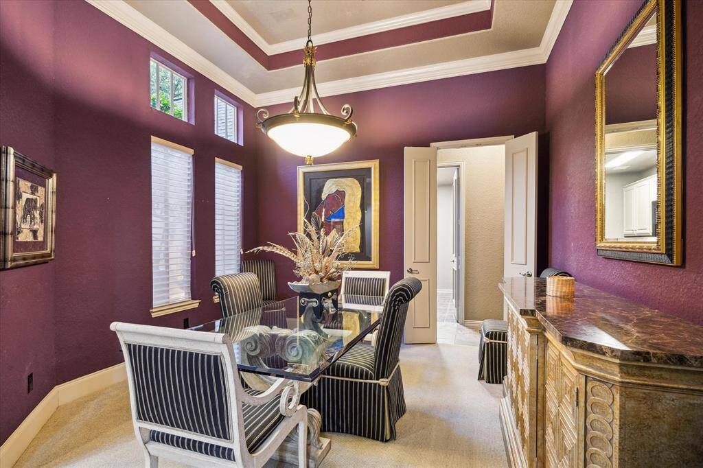 Formal dining off of entry way