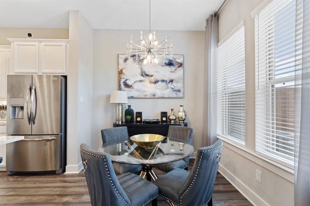 A well appointed dining area.