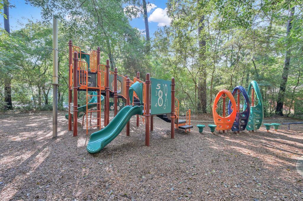 Hollylaurel Park is just three doors down—almost like your own personal park tucked in the trees.