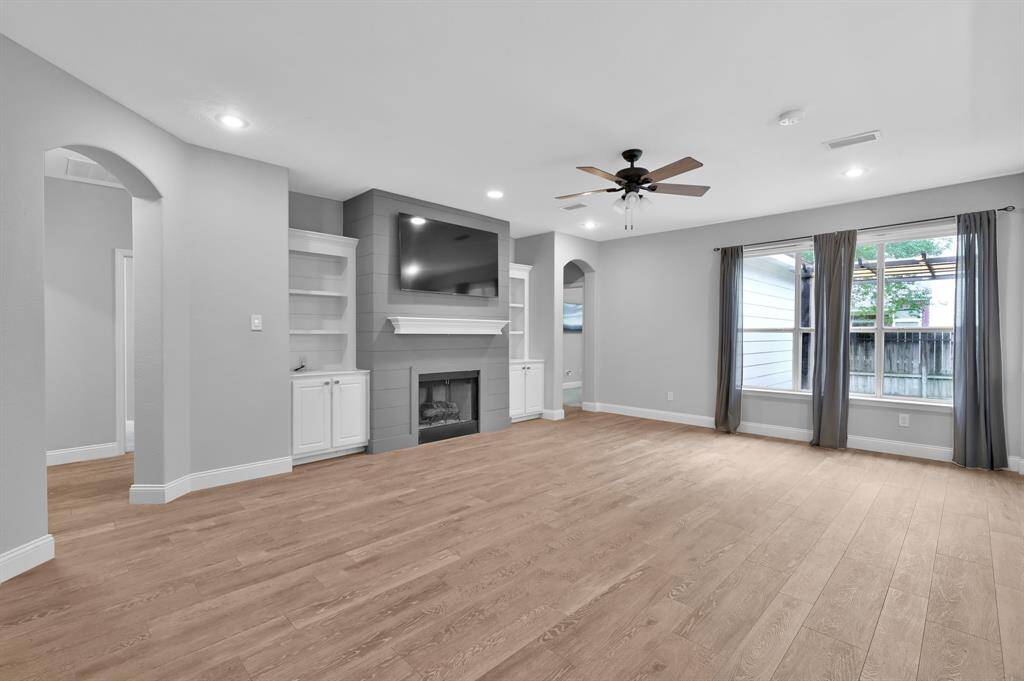 At nearly 19' x 23', the generous family room offers ample space for family time, entertaining, and everyday living.
