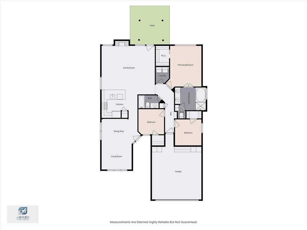 efficient & open living/kitchen floorplan