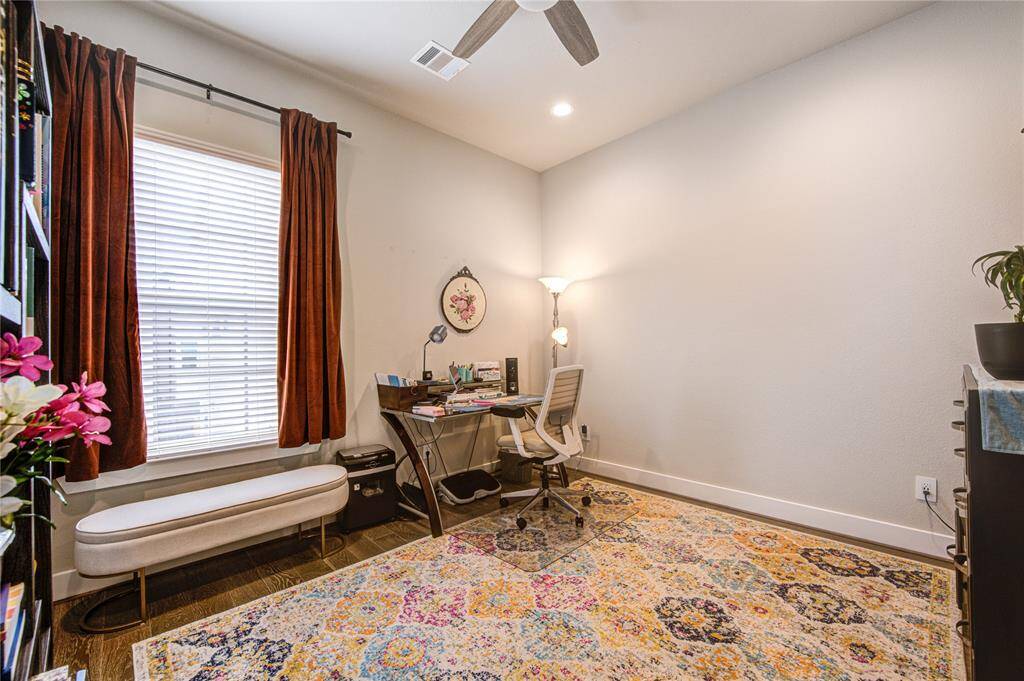 4th bedroom is versatile for a study with French Oak floors and natural light—perfect for a home office, library, or flex space.