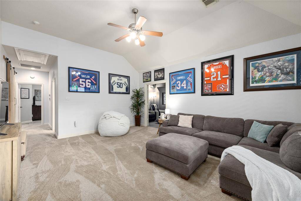 Gameroom upstairs is the perfect space for those family game nights