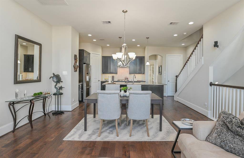 This is the view from the kitchen into the enormous living area.