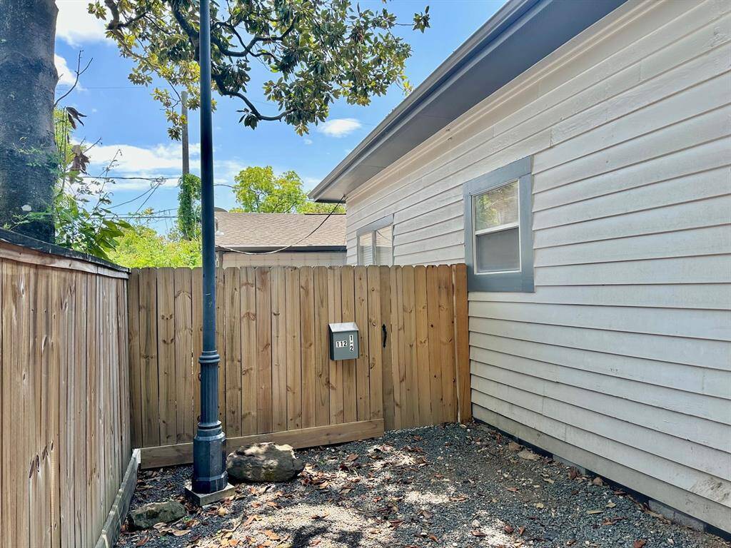 Privacy gate with dedicated single driveway for residents.