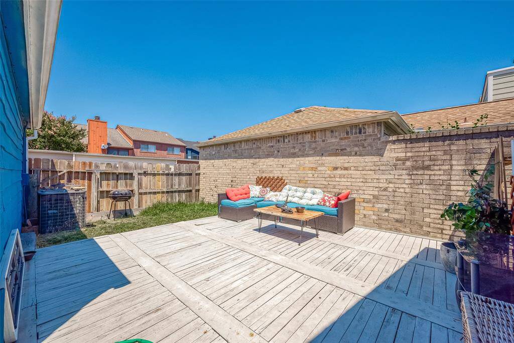 Outdoor patio deck perfect for relaxation and social gatherings.