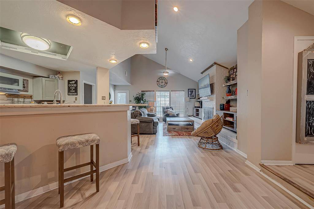 View from dining area onto your living space.