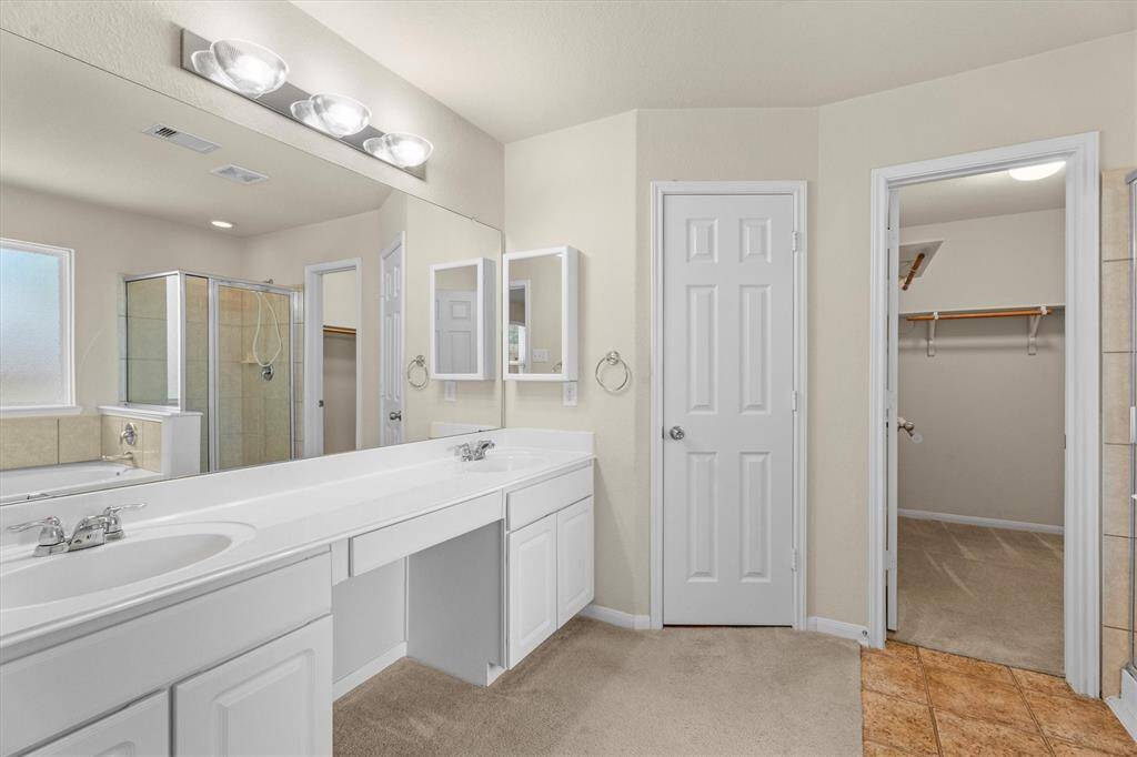 Primary bath duel sinks vanity