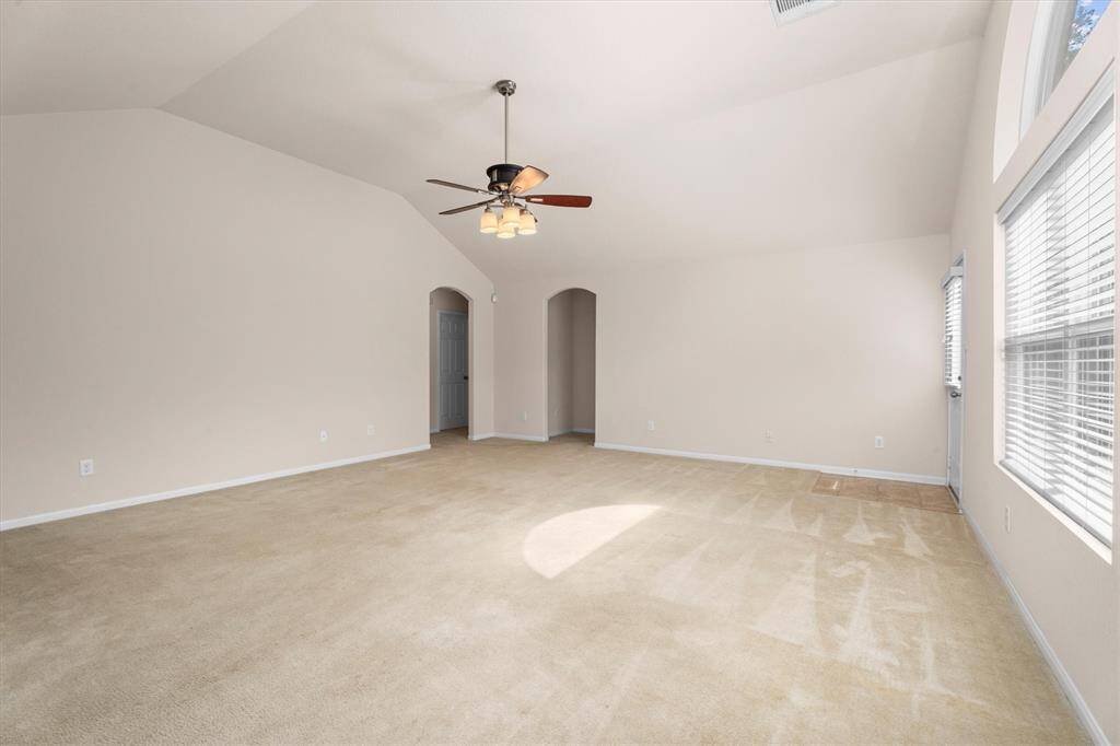 Large Living Room w/ high ceilings