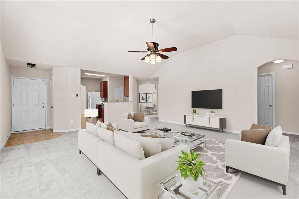 Family Room digitally staged