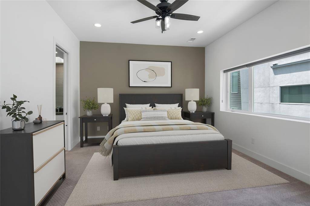 Virtually Staged Primary Bedroom