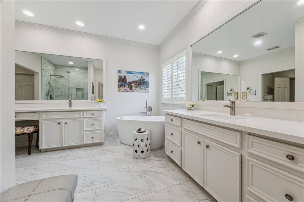 Another view of the large and recently remodeled primary bath.