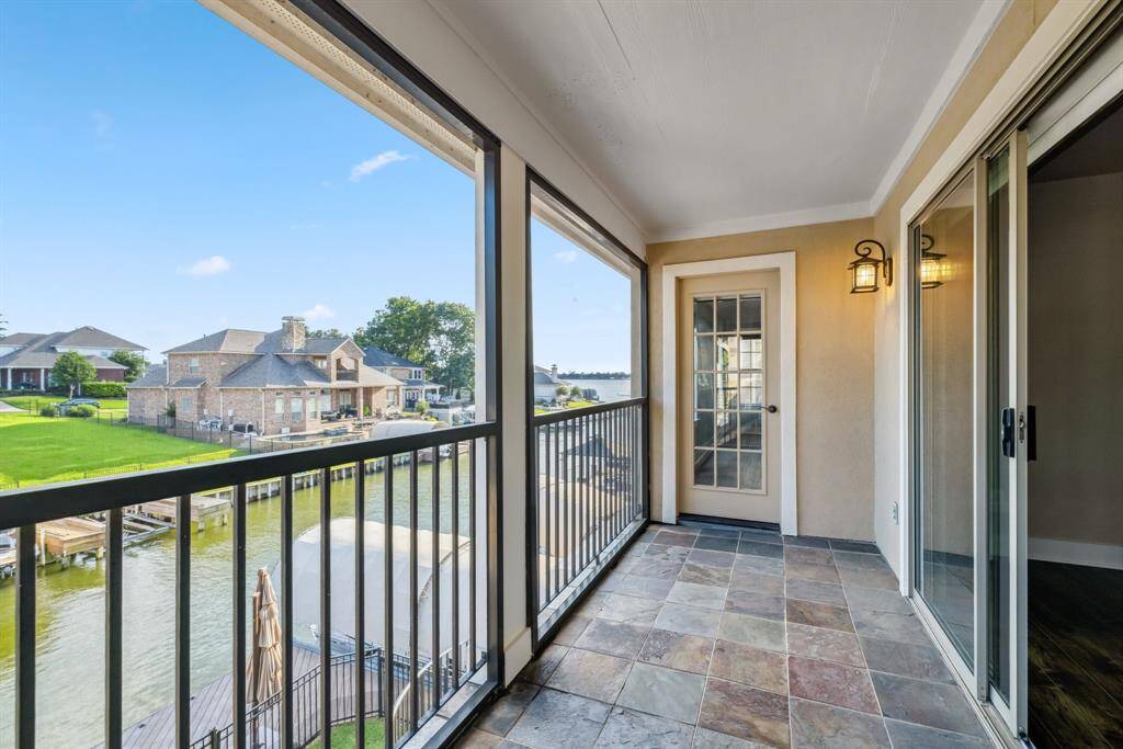 2nd floor balcony over looking the water