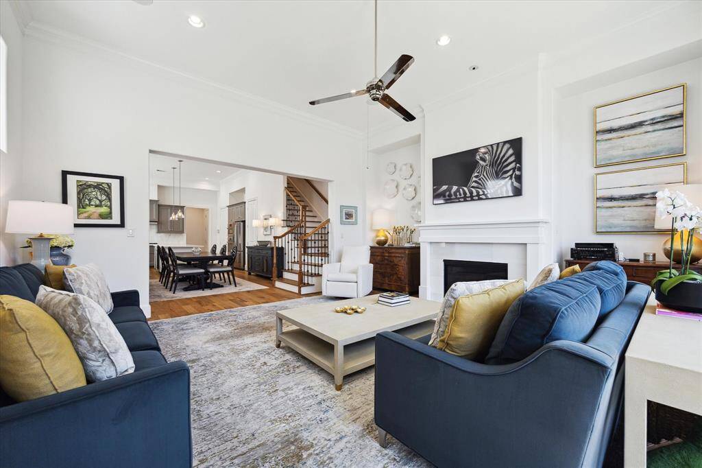 The dining room is open and inviting, perfect for entertaining.  It is open to both the kitchen and living area.