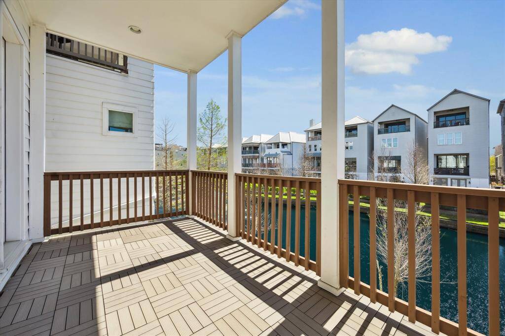 3rd floor porch overlooks the water.