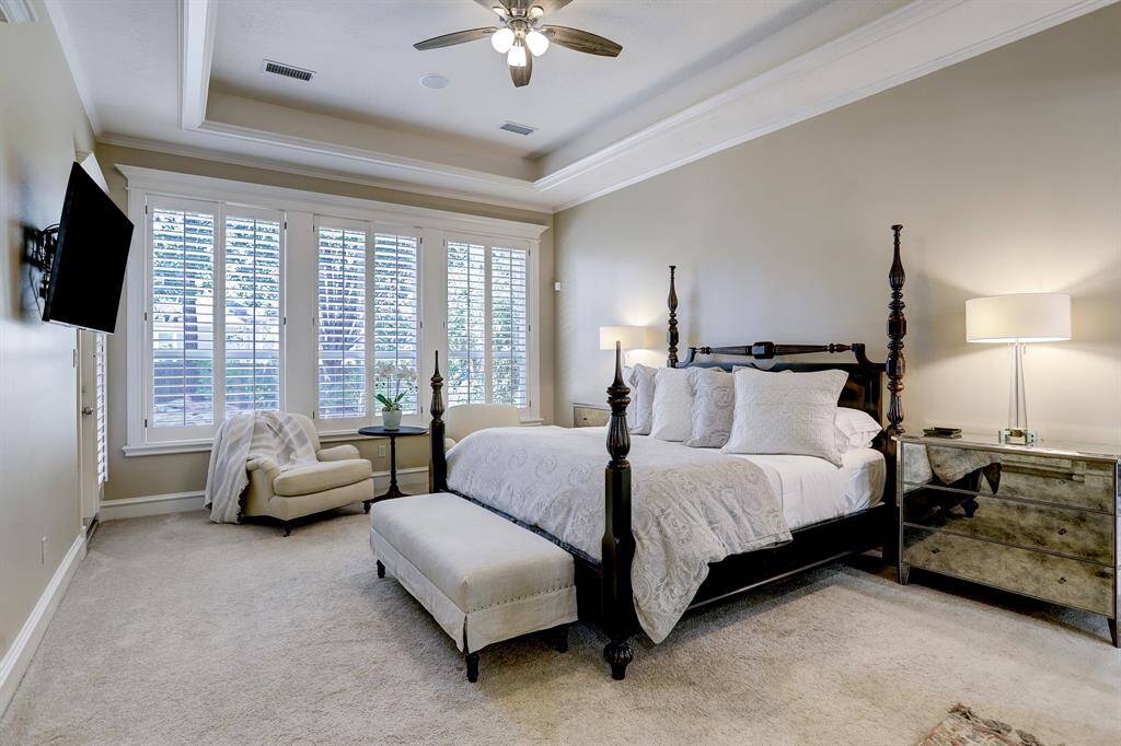 Primary Suite. First Floor just past the powder bath.